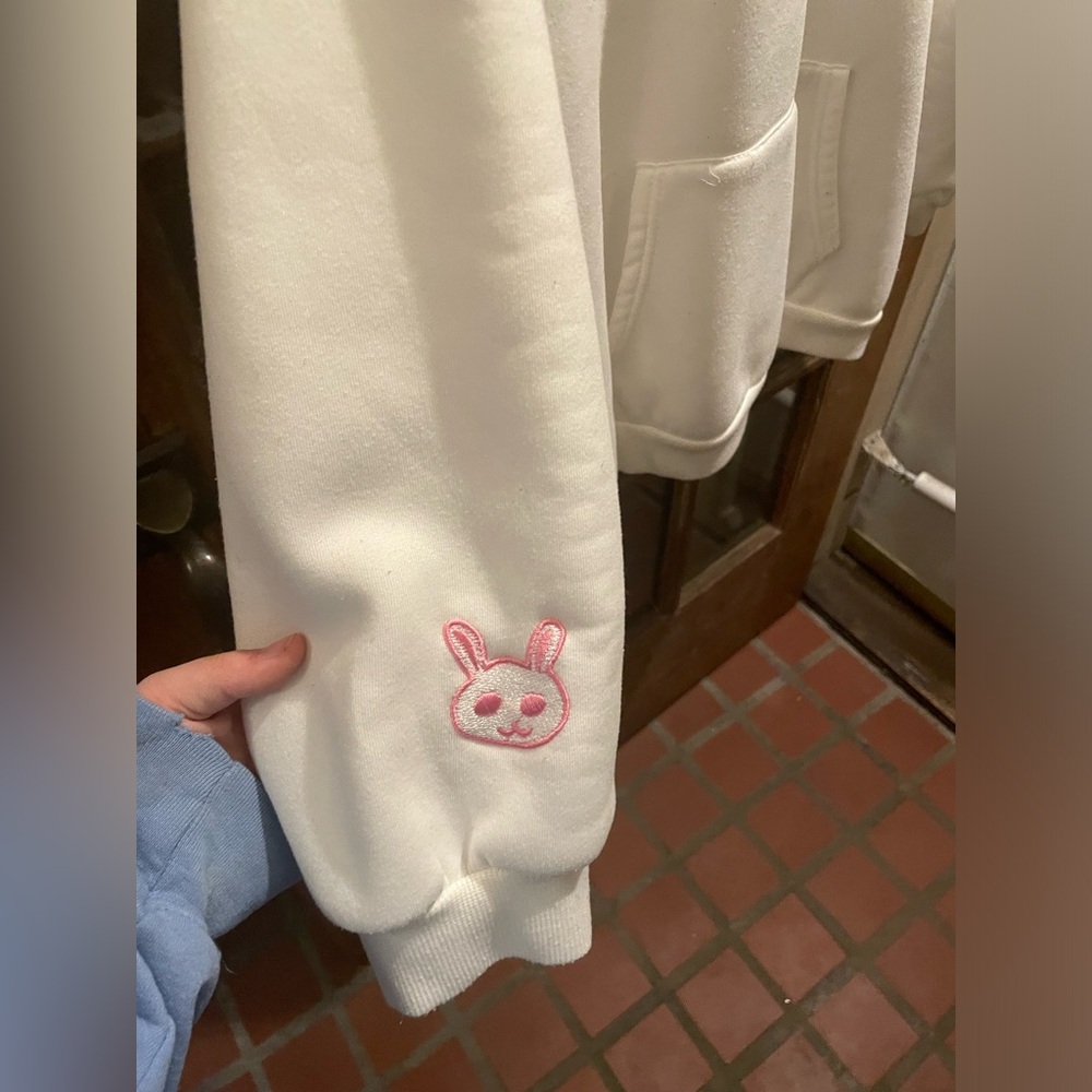 White Sweatshirt - Rabbit Ears